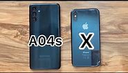 Samsung Galaxy A04s vs iPhone X