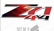 Z71 Decal Silverado Stickers Chevy Road Emblem HD Replacement Side Truck Premium Series (Metallic Finish)