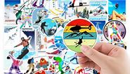 Ski Stickers and Decals Skiing Stickers Ski Helmet Stickers Snowboard Stickers and Decals Sports Stickers Winter Stickers for Kids (50 PCS)