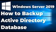 How to Backup Active Directory Database in Windows Server 2019
