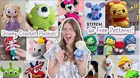 60 Free Disney Amigurumi Crochet Patterns! Classic Characters, Princesses and Pixar Character Plush!