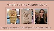 Vendor Booth Sign Ideas
