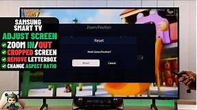 Samsung Smart TV: How to Adjust TV Full Screen! [Back Full Picture Size]