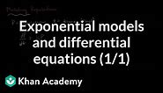 Modeling population with simple differential equation | Khan Academy