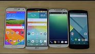 Android 5.0 Lollipop: Samsung Galaxy S5 vs. LG G3 vs. Nexus 5 vs. Galaxy S4 - Which Is Faster? (4K)