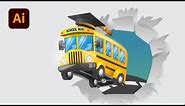 Adobe Illustrator Tutorial: How to Draw a School bus