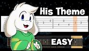 Undertale - His Theme - EASY Guitar tutorial (TAB)