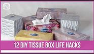 12 tissue box life hacks - How to reuse empty tissue boxes for home organization | OrgaNatic