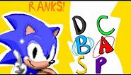 pizza Tower ranks but its sprites of Sonic cd. (modified P-rank)
