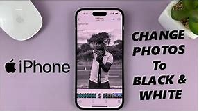 How To Convert Colored Photo / Image To Black and White On iPhone