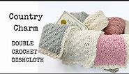 Quick and Easy Double Crochet Dishcloth Tutorial - Free Crochet Pattern on Blog