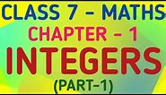 Class 7 Maths | Chapter 1 – Integers | CBSE | NCERT | GeopByte | Part-1