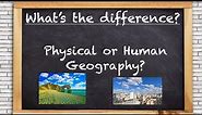 What's the difference between physical and human geography? Powered by @GeographyHawks