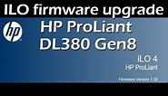 ILO firmware upgrade HP ProLiant DL380 Gen8