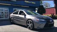 2016 TOYOTA CAMRY SITTING ON 20" VELOCITY NO. 20 WHEELS WRAPPED IN 225/35-20 LEXANI TIRES