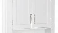 RiverRidge Somerset Two-Door Bathroom Storage, White Wall Cabinet, Color