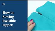 How To: Sewing Invisible Zipper
