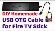 DIY OTG cable for Fire Stick 🔥 Homemade USB Y splitter Cable OTG Host cable with Power ⚡ | Som Tips