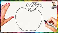 Cómo Dibujar Una Manzana Paso A Paso 🍎 Dibujo De Manzana