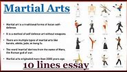 10 lines on Martial arts||10 lines essay on Martial arts