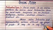 write essay on social media in English || easy short essay on social media || best essay writing