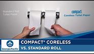 Compact® Coreless Toilet Paper vs Standard Role