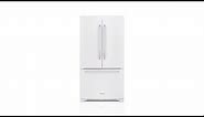 KitchenAid 20-cu ft Counter-Depth French Door Refrigerator with Ice Maker (White)