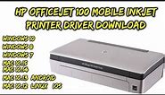 HP Officejet 100 mobile inkjet printer Driver Download