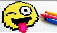 Handmade Pixel Art - How To Draw Emoji #pixelart
