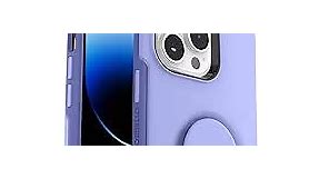 OtterBox iPhone 14 Pro (ONLY) Otter + Pop Symmetry Series Case - PERIWINK (Purple), integrated PopSockets PopGrip, slim, pocket-friendly, raised edges protect camera & screen