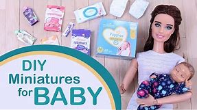 DIY MINI Baby Products and Clothes for Barbie Babies - DIY Baby Mini Brands