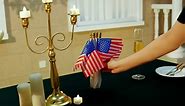 500 Pcs Small American Flags on Stick 4 x 6 Inch Mini American Flags Handheld USA Flag Polyester 4th of July Decorations with Safety Golden Spear Tops for Memorial Day Independence Day Decorations
