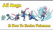 How To Evolve Pokémon - Generation 6 Kalos & Mega Evolutions (Animated Sprites)