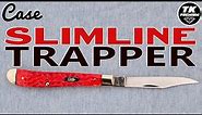 Case Slimline Trapper 6982 Dark Red Bone Pocket Knife