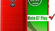 HNHYGETE Moto G7 Play Case, Moto G7 Play Phone Case, Soft Slim Shockproof Anti-Fingerprint Full Protective Phone Cases for Motorola Moto G7 Play (Red)