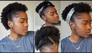 EASY Back to School Hairstyles on Short 4C Natural Hair!!! NO GEL!!!|Mona B.