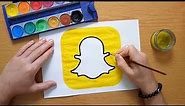 How to draw the Snapchat logo - Snapchat app icon