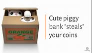 Matney Stealing Coin Cat Box- Piggy Bank - White Kitty - English Speaking