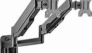 Mount-It! Dual Monitor Wall Mount Bracket | Double Monitor Mount With Two Height Adjustable Full Motion Gas Spring Arms | Fits 24 27 30 32" Screens with 75, 100 VESA Patterns, 19.8 Lb Capacity Per Arm