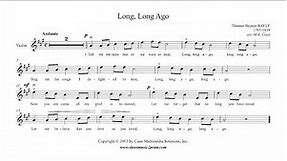 Long, Long Ago - Violin Sheet Music