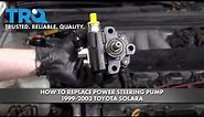How To Replace Power Steering Pump 1999-2003 Toyota Solara