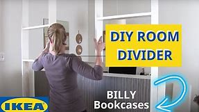 Create a home office with this DIY room divider IKEA Billy Bookcase hack