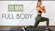 20 MIN FULL BODY WORKOUT - Small Space Friendly (No Equipment, No Jumping)