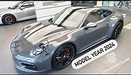 New 2024 Agate Grey Porsche 911 Carrera 4S | Walk Around |