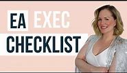 Executive Assistant Checklist | Starting a new role as an EA