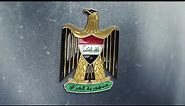 Iraq Emblem 3D Metallic animation / 3-min loop / free 4k stock footage