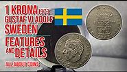 1 Krona 1973 - Gustaf VI Adolf - SWEDEN l Features and Details | All About Coins