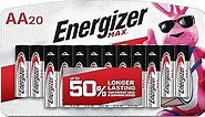 Energizer AA Batteries, Max Double A Battery Alkaline, 20 Count