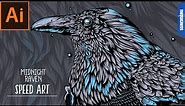 Midnight Raven | Speed Art | ILLUSTRATOR