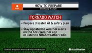 What's the difference between a tornado watch and a tornado warning?